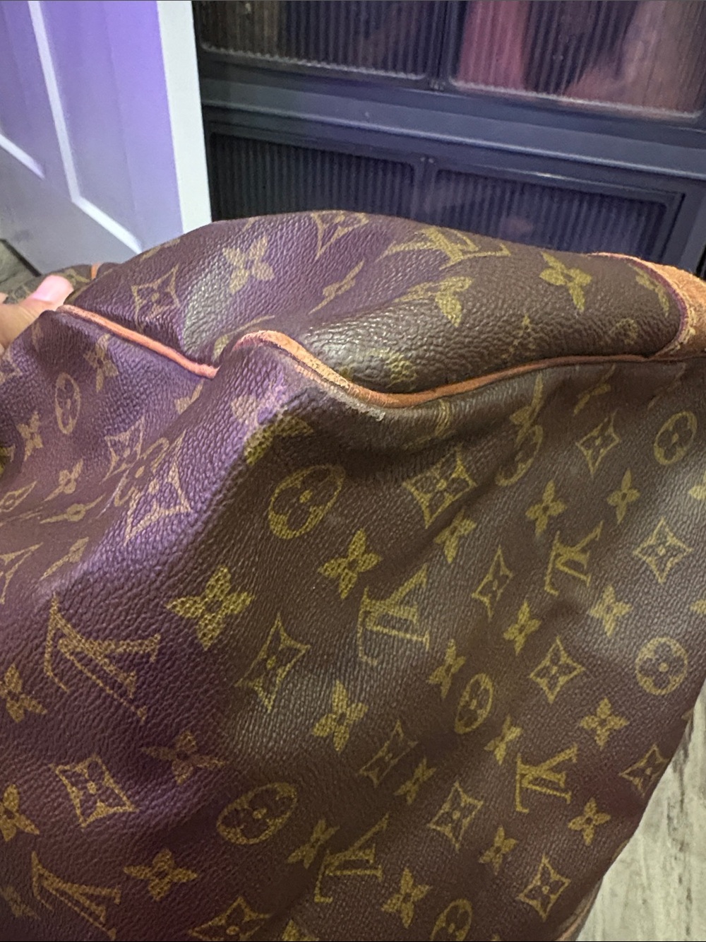 Authentic Vintage Louis Vuitton Keepall 55 Bandolier Brown Monogram Canvas - Picture 8 of 12